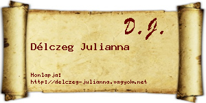 Délczeg Julianna névjegykártya
